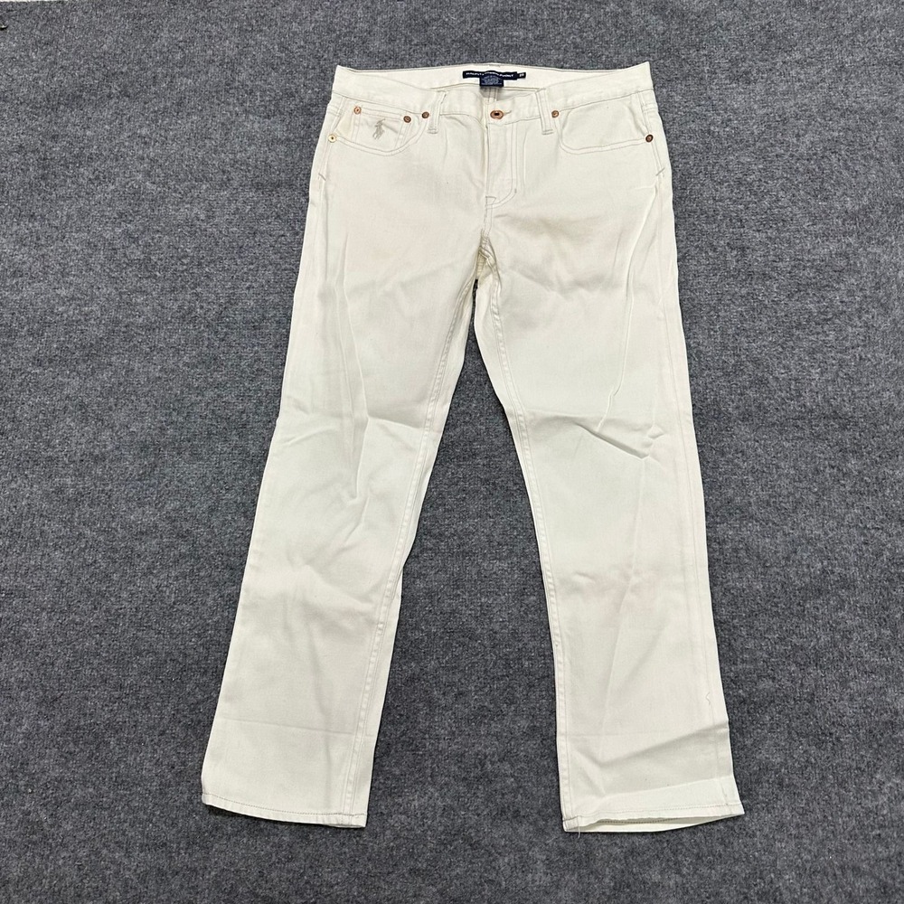 Ralph Lauren Sport Pants Womens Size 29 Cream Straight Leg Stretch Casual Pant